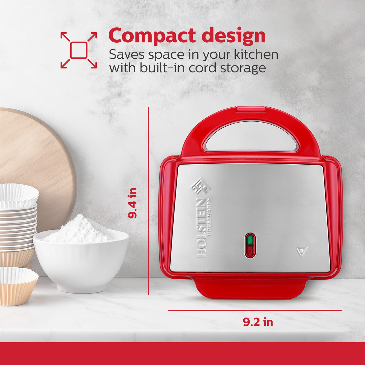 Holstein Housewares cupcake maker nonstick coating enables easy release cleanup
