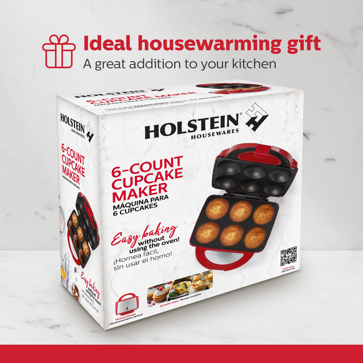 Holstein Housewares cupcake maker vertical storage demonstrates clutter-free kitchens