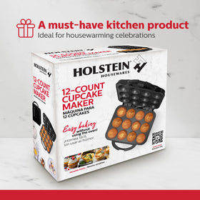 Holstein Housewares cupcake maker vertical storage, space-saving design for small spaces.
