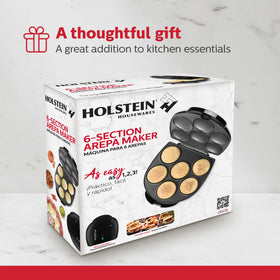 Holstein Housewares nonstick coating eases cleanup after meals.