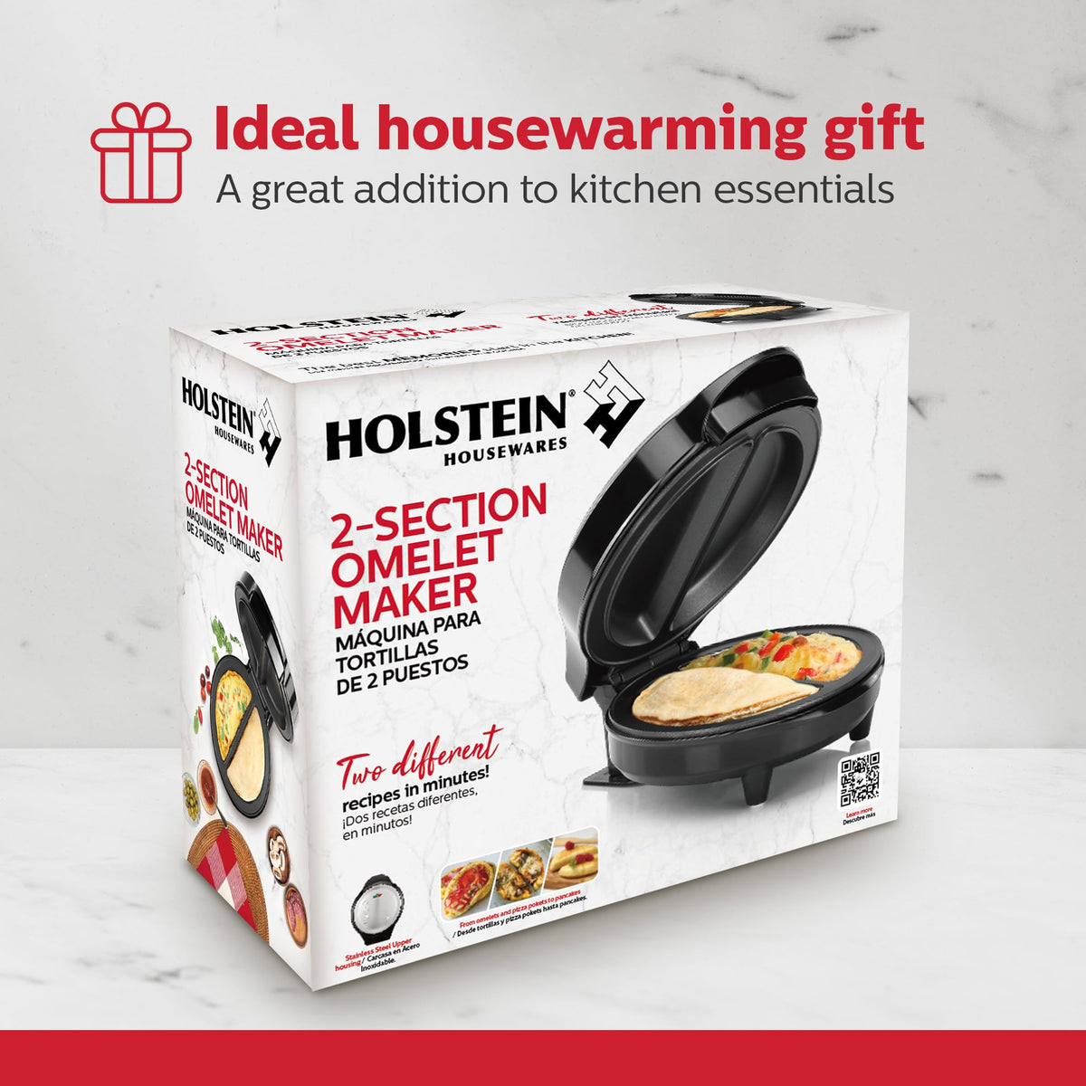 Holstein Housewares versatile recipe ideas for omelets and pockets