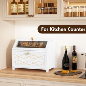 HOLTICO golden-trim detail adds subtle luxury to the kitchen counter
