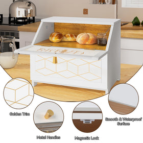 HOLTICO internal two-tier storage shows organized bread and snacks