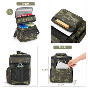 Holuxer insulated lunch bag double-deck design separates meals.