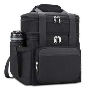 Holuxer insulated lunch bag front pocket detail keeps daily essentials within reach.