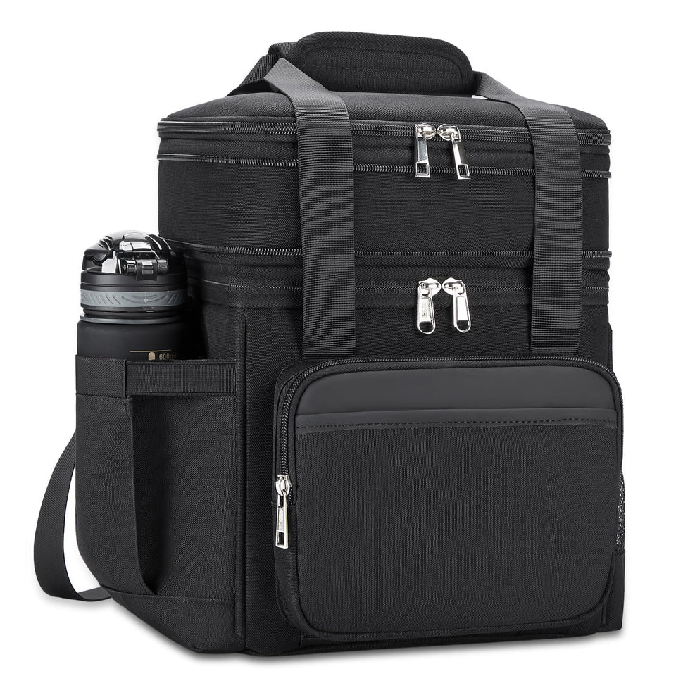 Holuxer insulated lunch bag front pocket detail keeps daily essentials within reach.