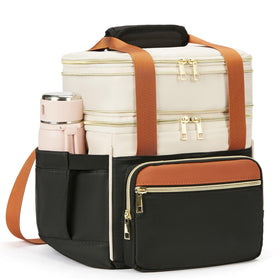 Holuxer insulated lunch bag front pocket for organized carry.