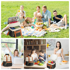 Holuxer insulated lunch bag ideal for office, picnics, and beach outings.