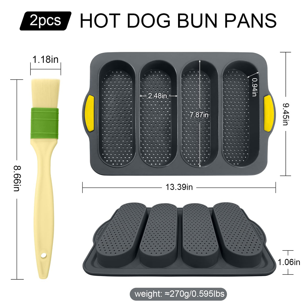 Holyenten non-stick surface enables easy loaf release and cleanup.