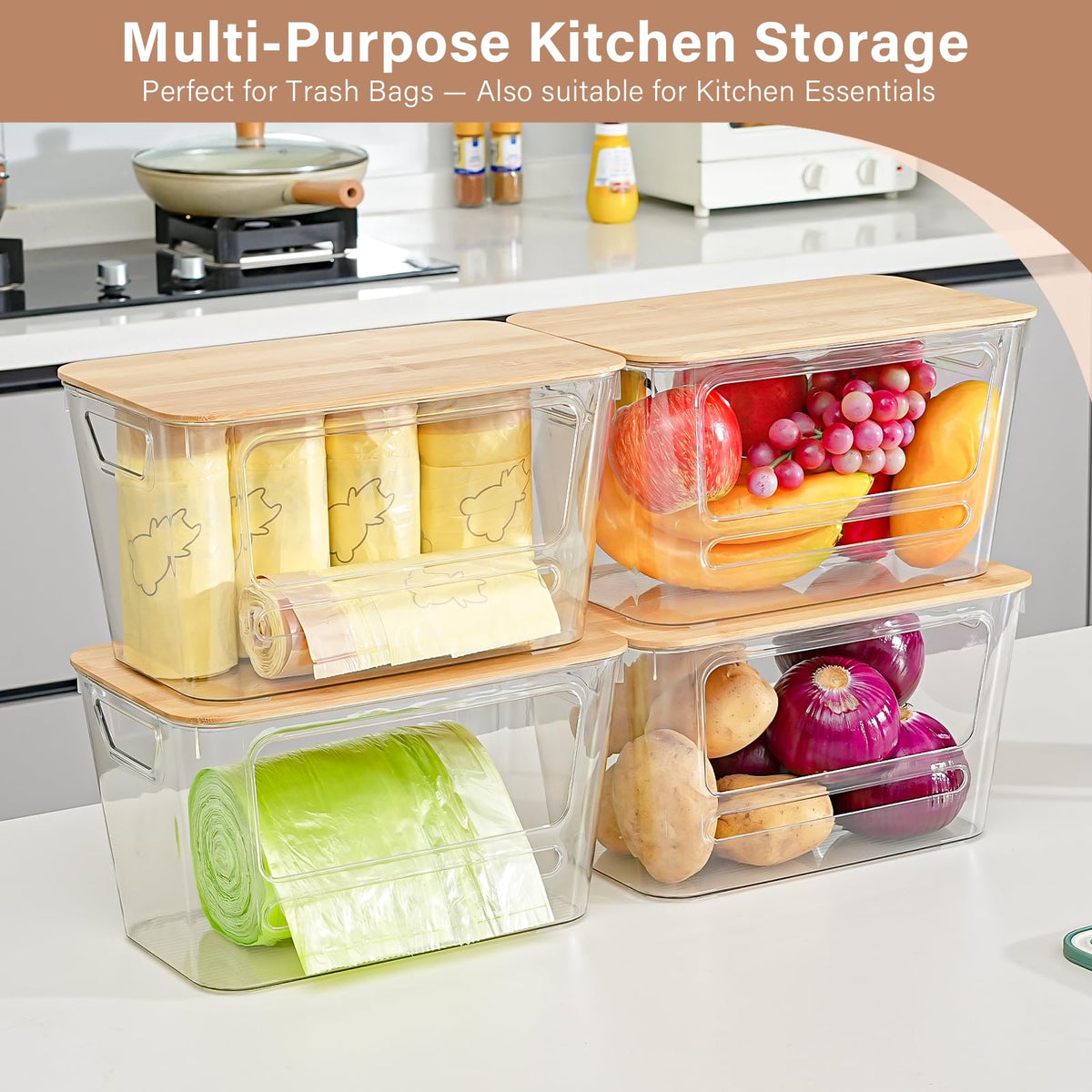 Homaigie under-sink setup supports neat laundry and pantry storage.