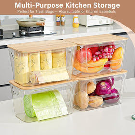 Homaigie under-sink setup supports neat laundry and pantry storage.