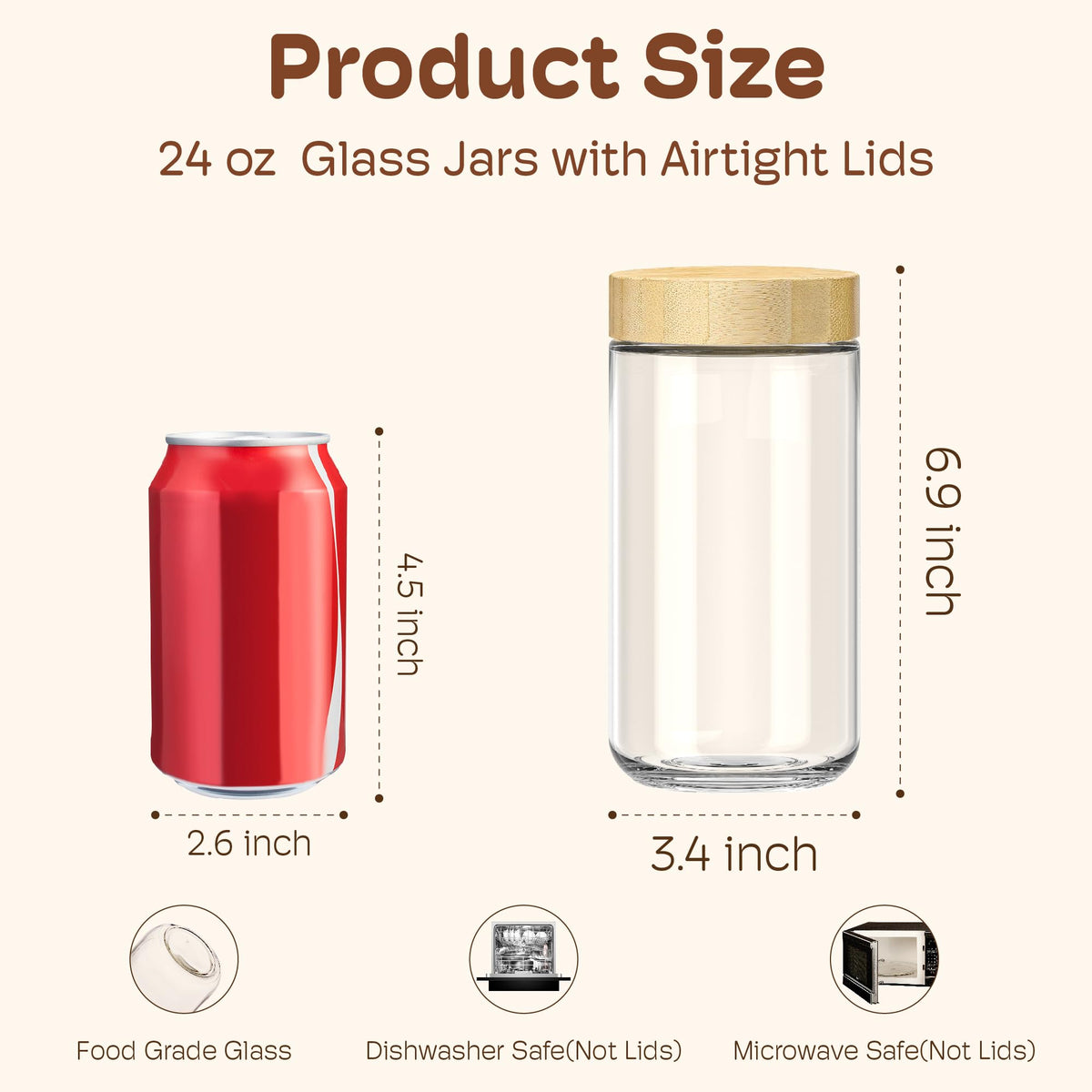 HomArtist 24oz yogurt jar with bamboo lid keeps snacks fresh and organized.