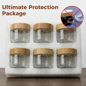 HomArtist 4-pack glass jars for organized meal prep.