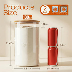 HomArtist bamboo lid with silicone seal keeps contents fresh and dry.