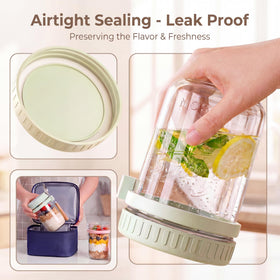 HomArtist airtight silicone gasket with PP lid prevents leaks during transport.