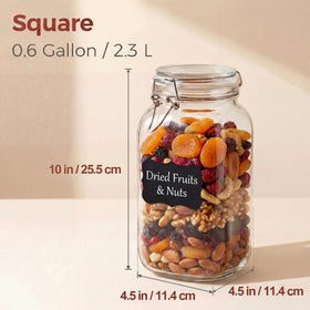 HomArtist clamp lid jar with stainless steel seal keeps contents fresh.