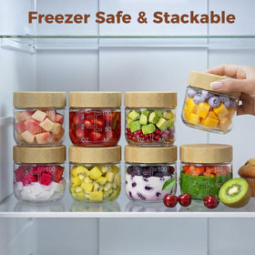 HomArtist compact 3oz containers fit car cup holders and bags.