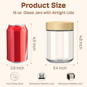 HomArtist glass jar with bamboo lid showing airtight seal for fresh meals