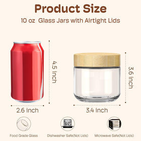 HomArtist glass jars with wide-mouth openings for easy filling and cleaning.