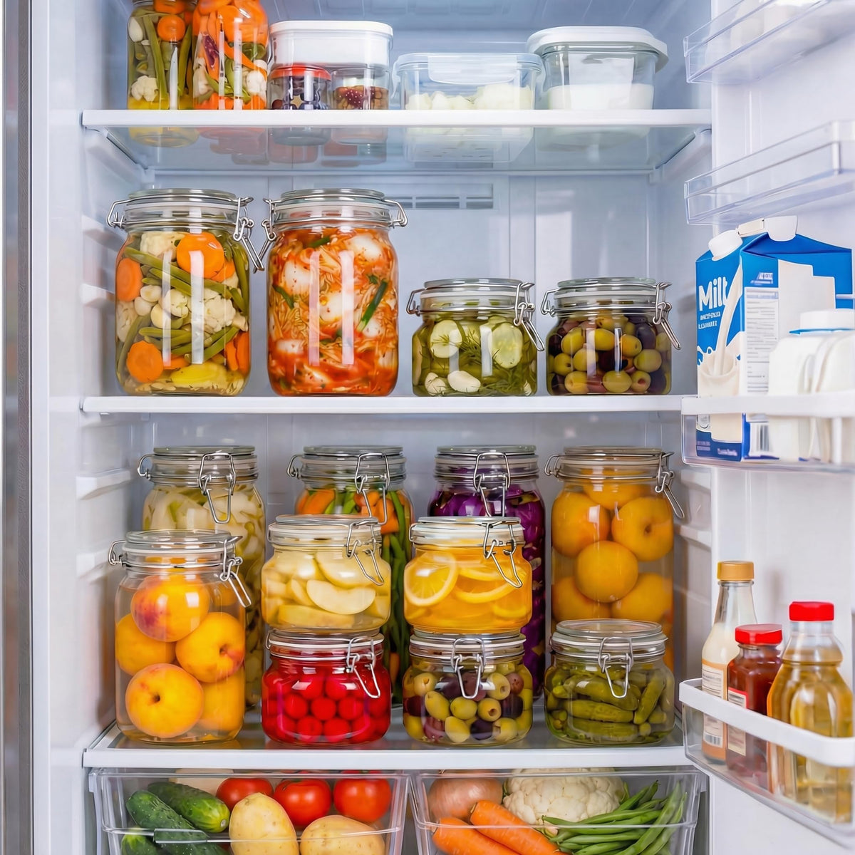 HomArtist label stickers and marker simplify pantry labeling for flour and sugar.