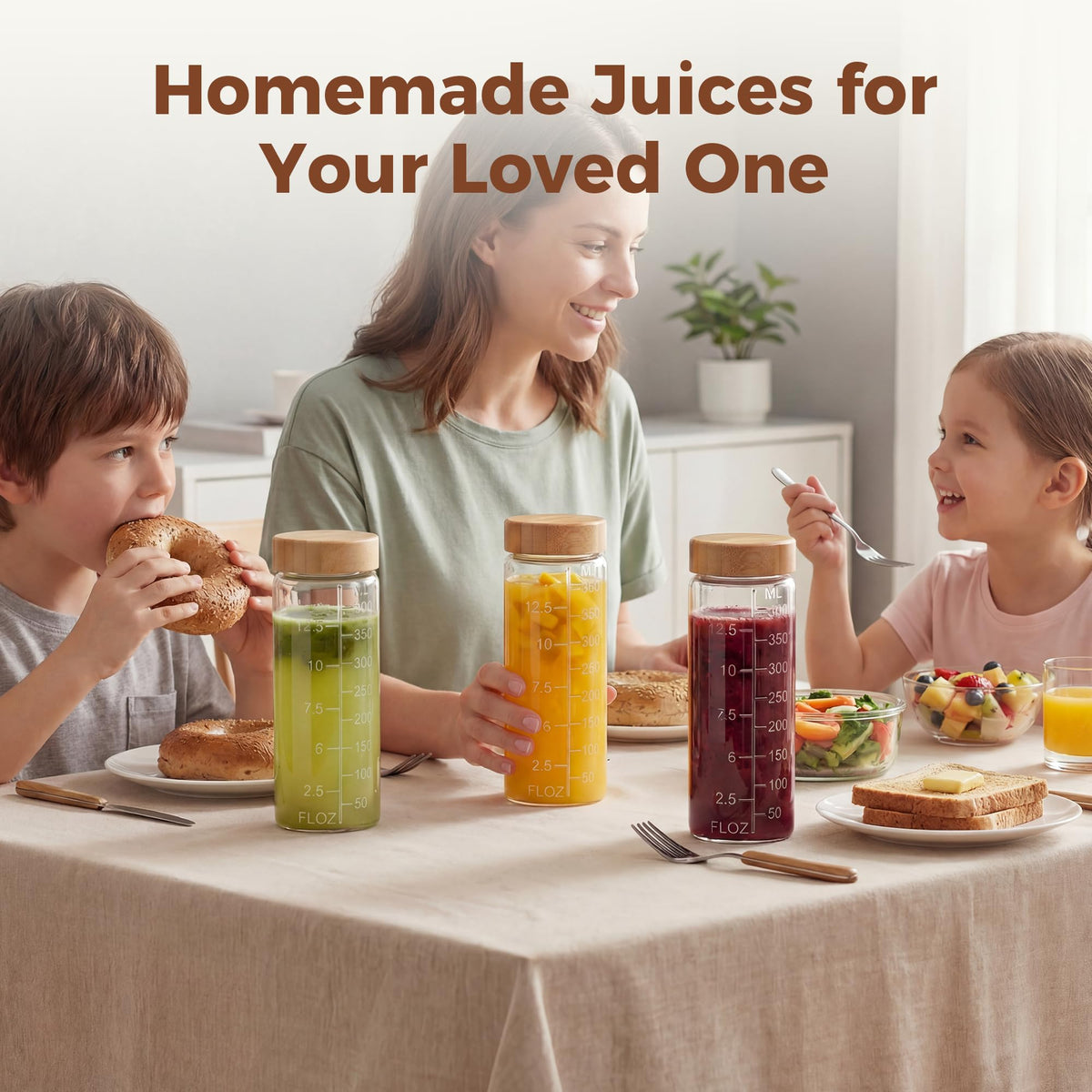 HomArtist 16oz jar suitable for smoothies, tea, or kombucha