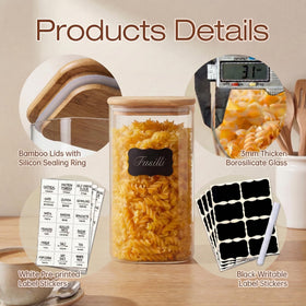 HomArtist jars stacked illustrate space-saving pantry organization.