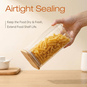 HomArtist stackable glass jars save space in the kitchen