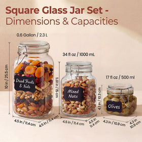 HomArtist stainless steel clamp lids secure an airtight seal for freshness.