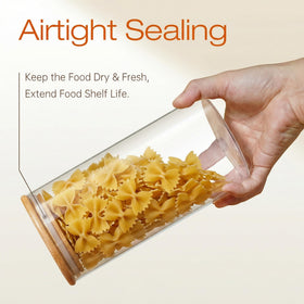 Transparent glass reveals contents and stock at a glance for quick planning.