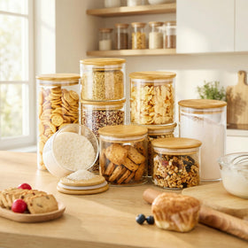 Transparent glass shows contents at a glance