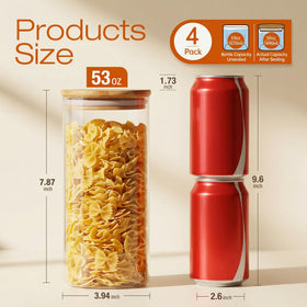 HomArtist wide-mouth glass jar enabling easy refilling and pouring