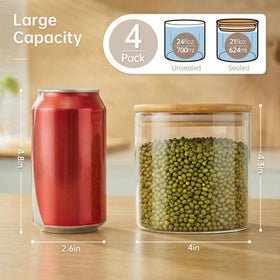 Wide-mouth HomArtist jar open for easy filling and refilling of foods.