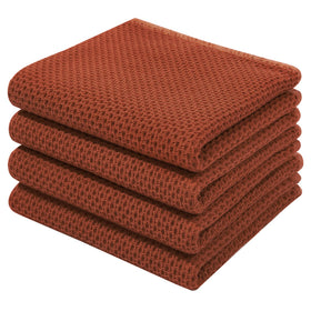Homaxy 100% cotton waffle towel close-up showing soft, highly absorbent fabric.