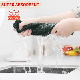 Homaxy 13x28 inch towels shown drying dishes after washing