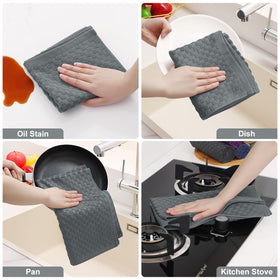 Homaxy 15x25 inch towels provide ample drying surface for dishes and countertops.