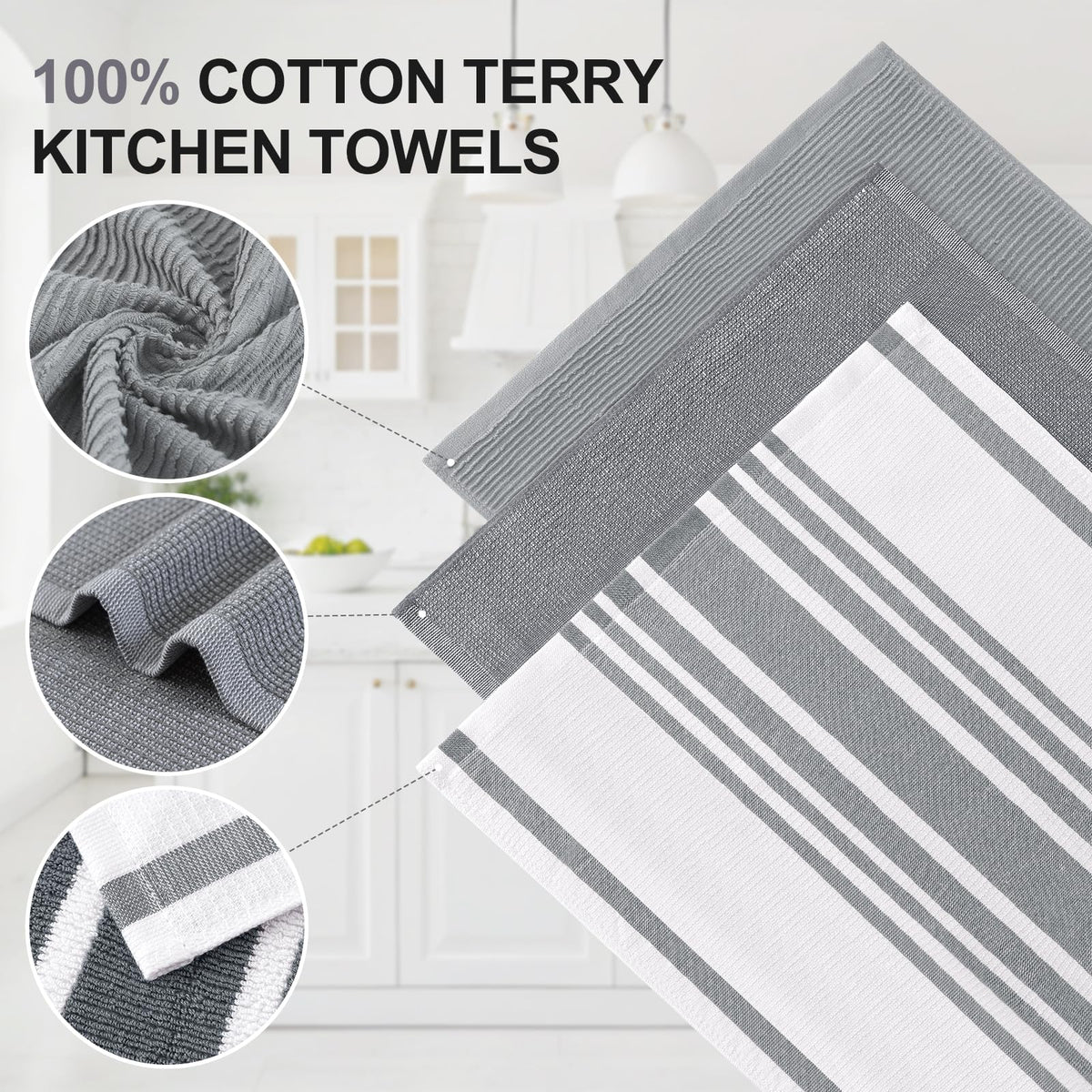 Close-up of Homaxy 380gsm absorbent cotton texture for quick cleanup.