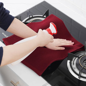 Homaxy 4-pack burgundy towels displayed ready for everyday chores.