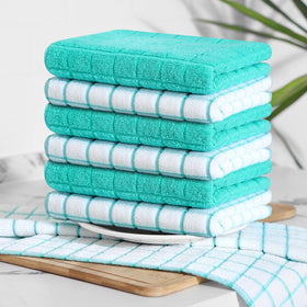 Six pack Homaxy towels laid out for practical daily use.