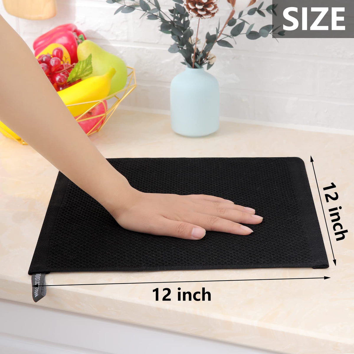 Homaxy 8-pack cotton dishcloths offer versatile color options for kitchens