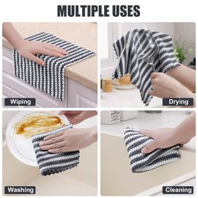 Homaxy microfiber cloths absorb spills quickly without leaving streaks