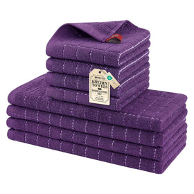 Homaxy checkered kitchen towel 12x12 front view highlights durability and absorbency for daily tasks.