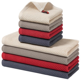 Homaxy waffle-weave dishcloths closeup showing soft, absorbent texture for dish care