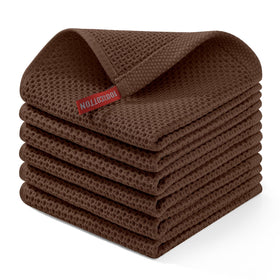 Homaxy coffee-colored waffle dish cloths, quick-drying and gentle on pots