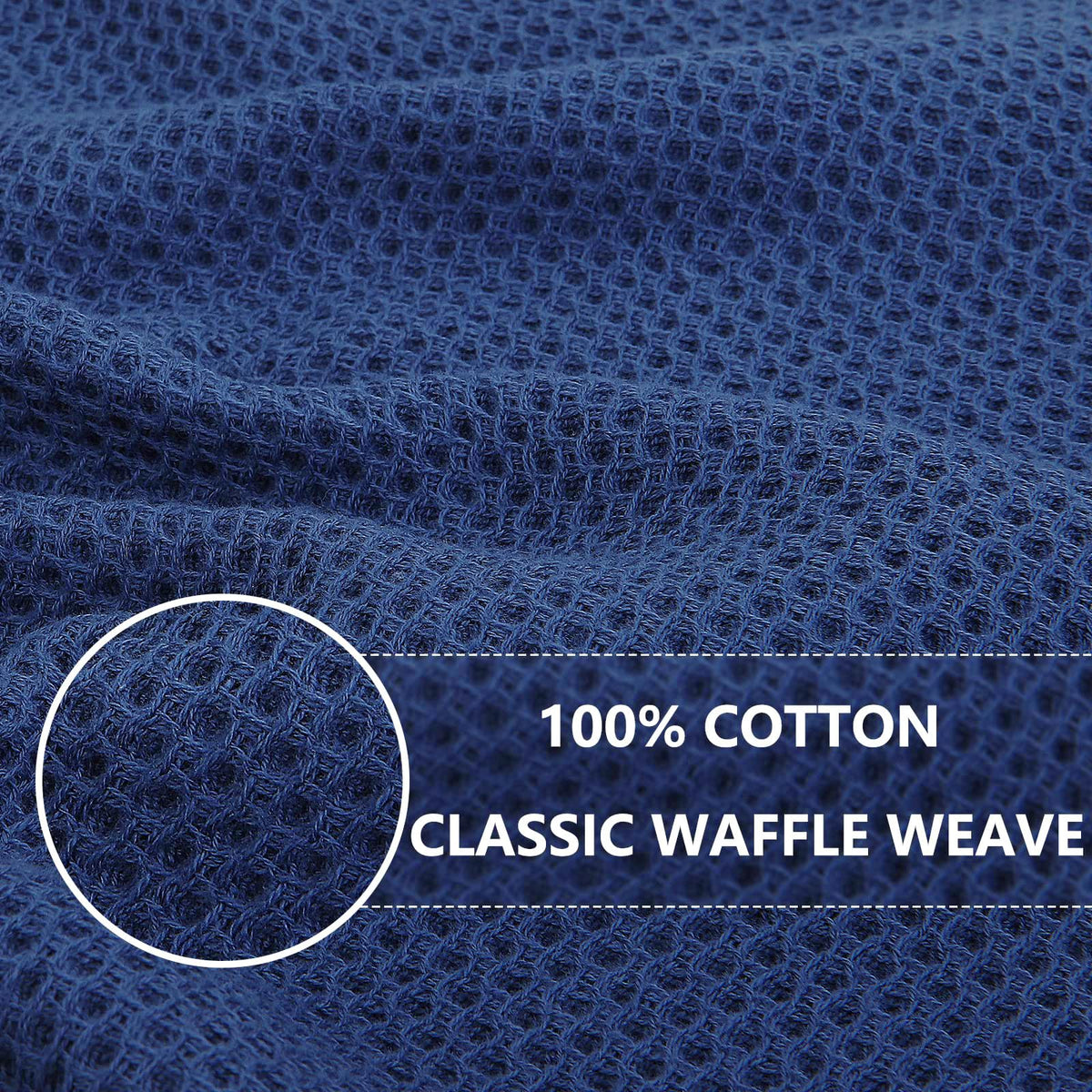 Homaxy close-up shows cotton waffle texture for absorbency.