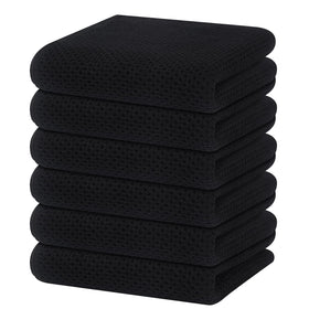 Homaxy waffle-weave dish towels folded to show softness and absorbency.