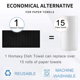 Homaxy towels for everyday cleaning, wiping spills and countertops.
