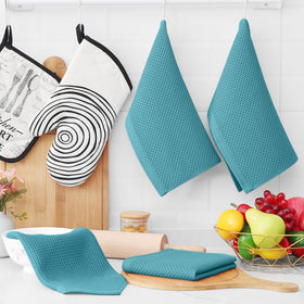 Homaxy dishcloth absorbs spills quickly, leaving surfaces dry and streak-free.