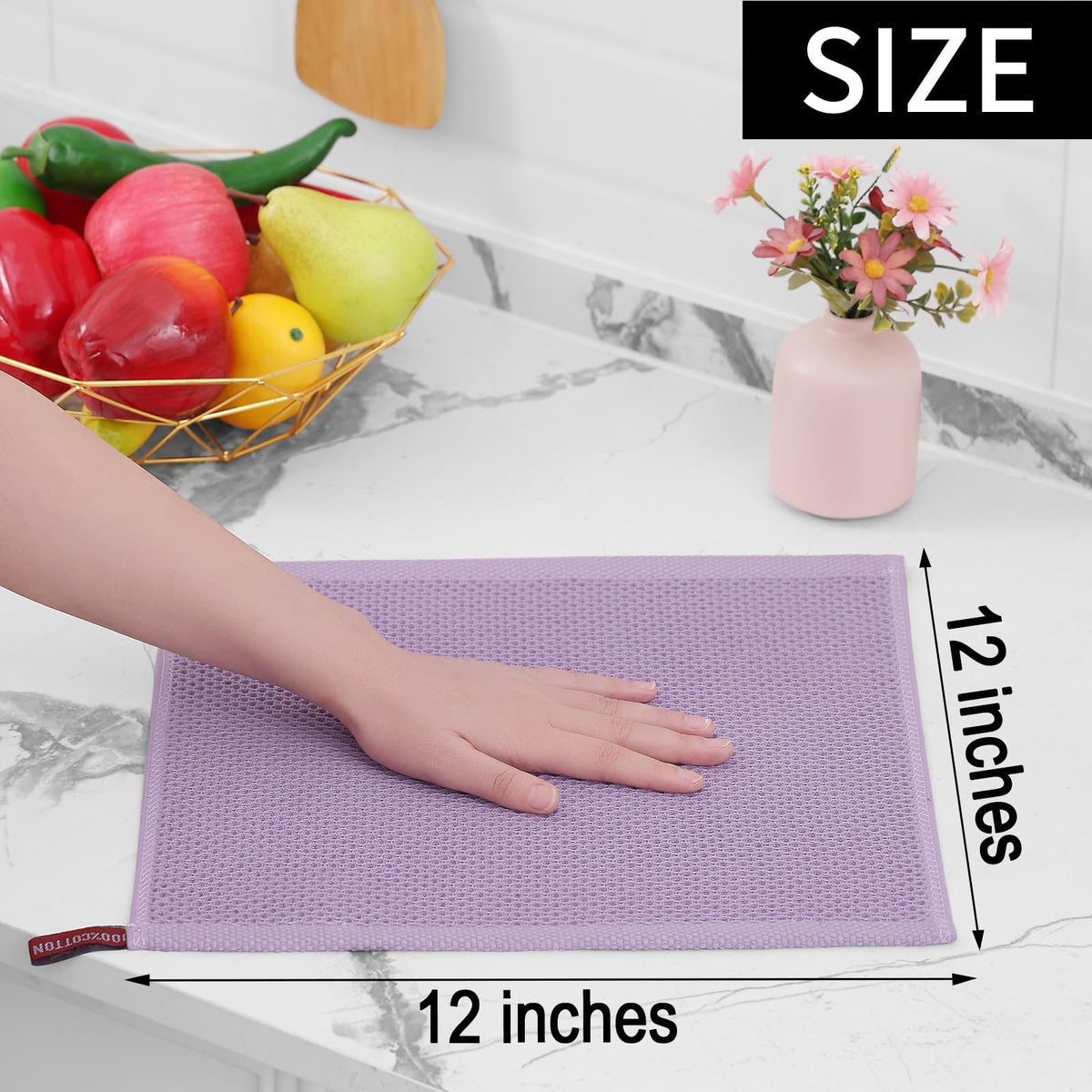 Homaxy color-pack dishcloths showing coordinated kitchen decor options.