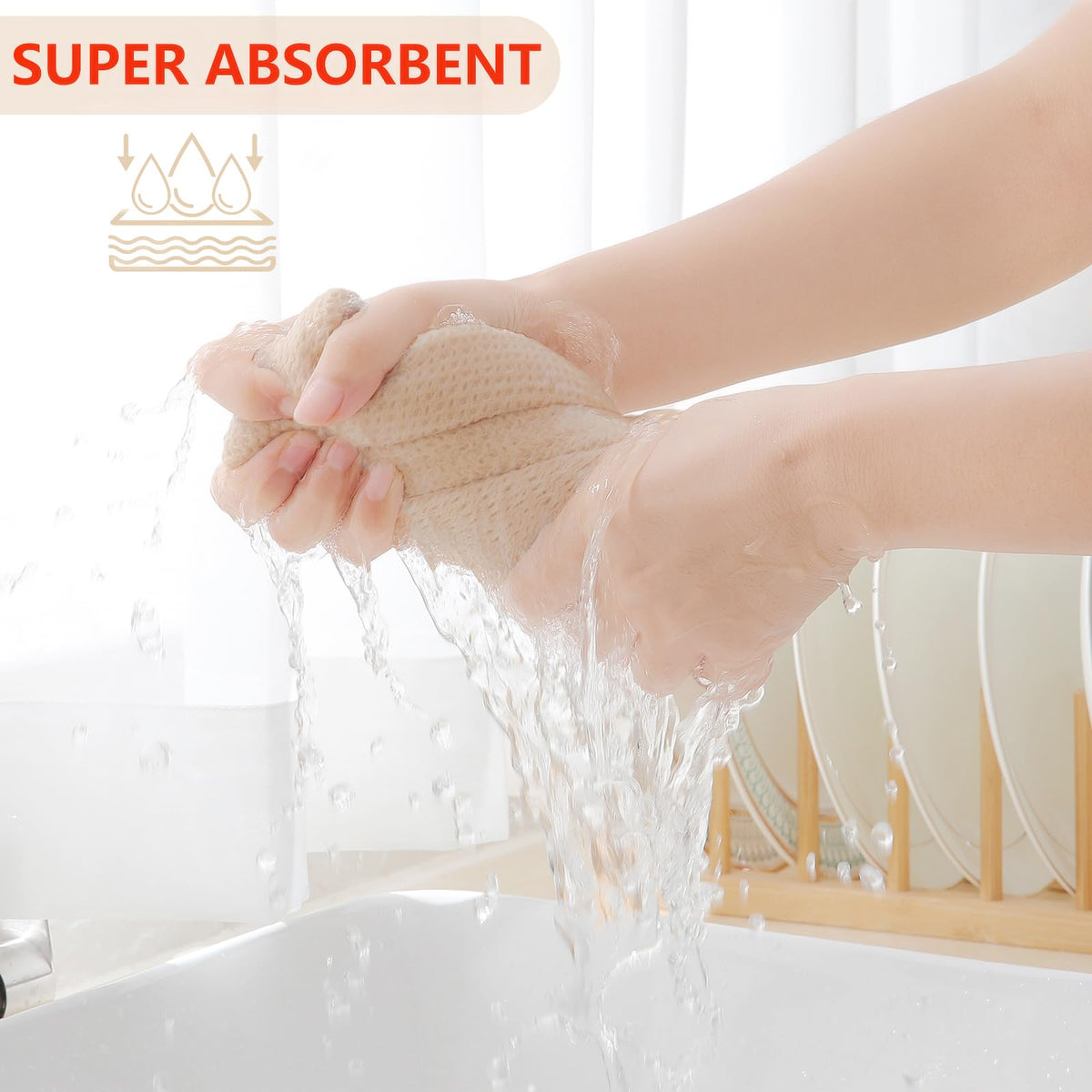 Homaxy honeycomb lightweight dishcloth ideal for easy drying