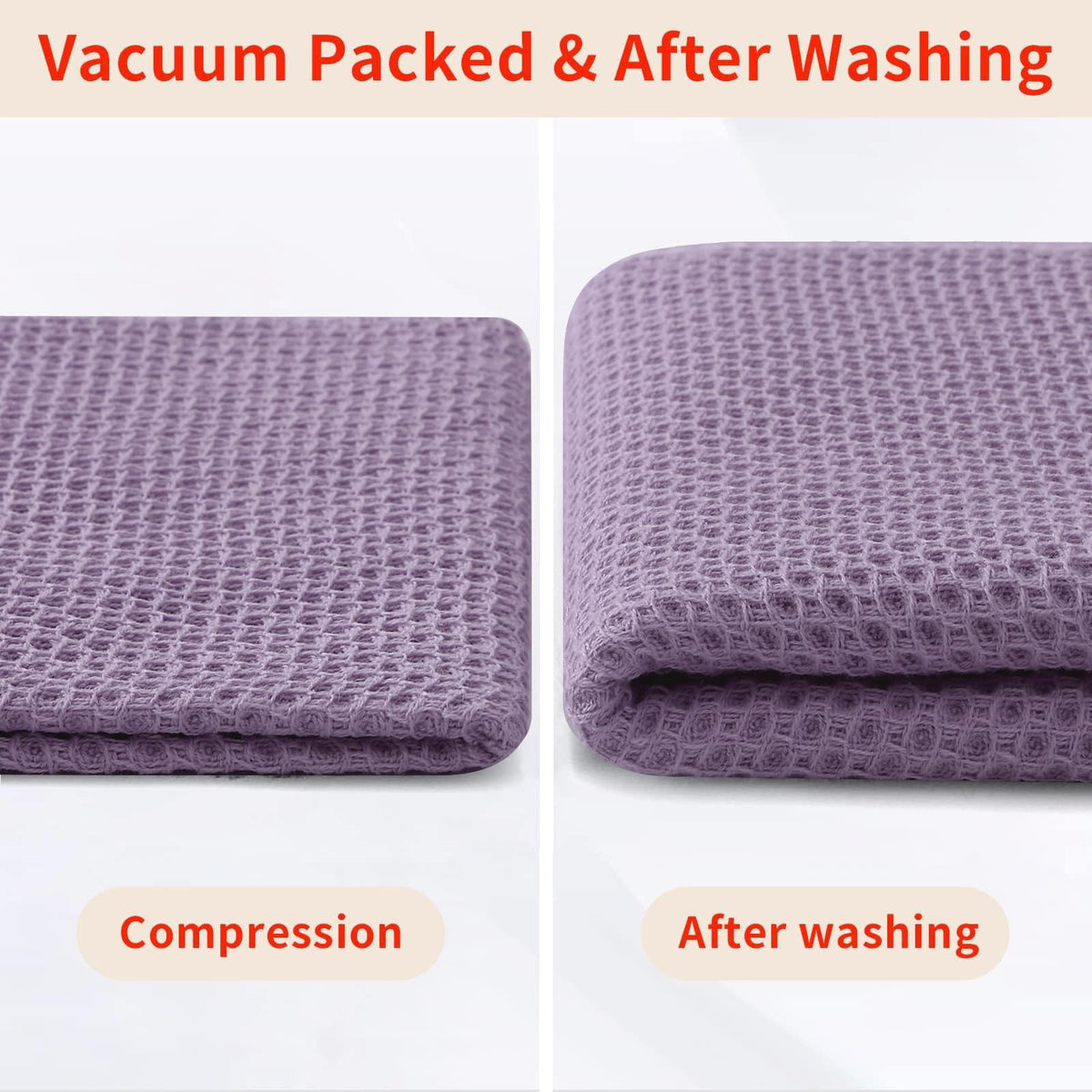 Homaxy durable waffle weave with long-lasting performance after washing.